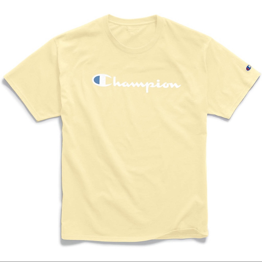 yellow champion shirt